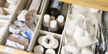 Drawer of medical supplies