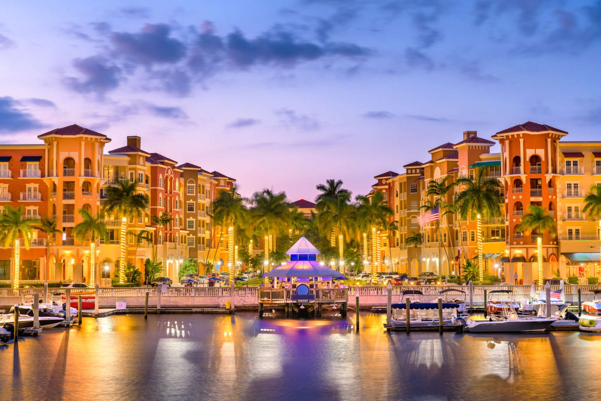 Collier County tourism landmark downtown Naples skyine.