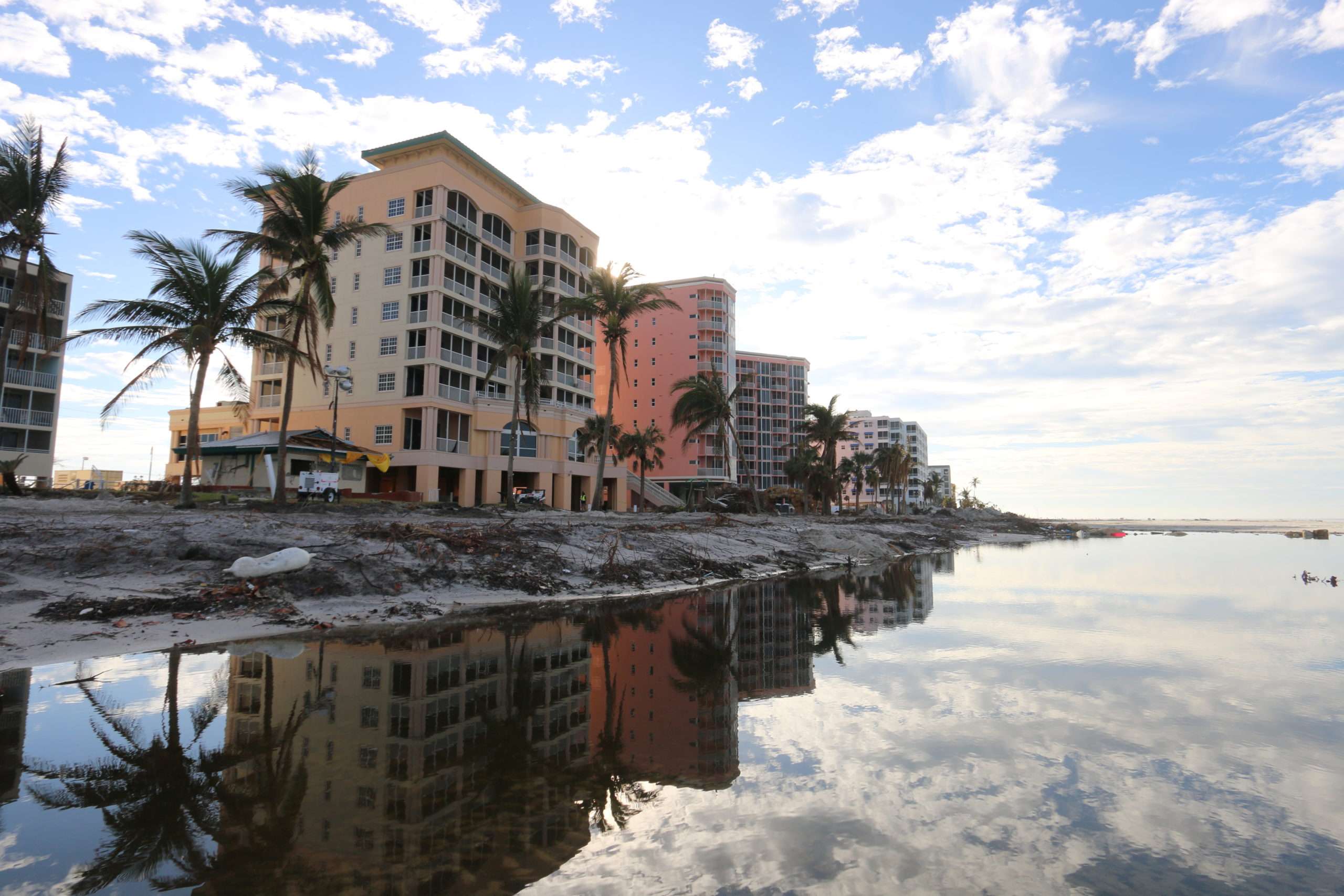 Pink Shell Beach resort following Hurricane Ian