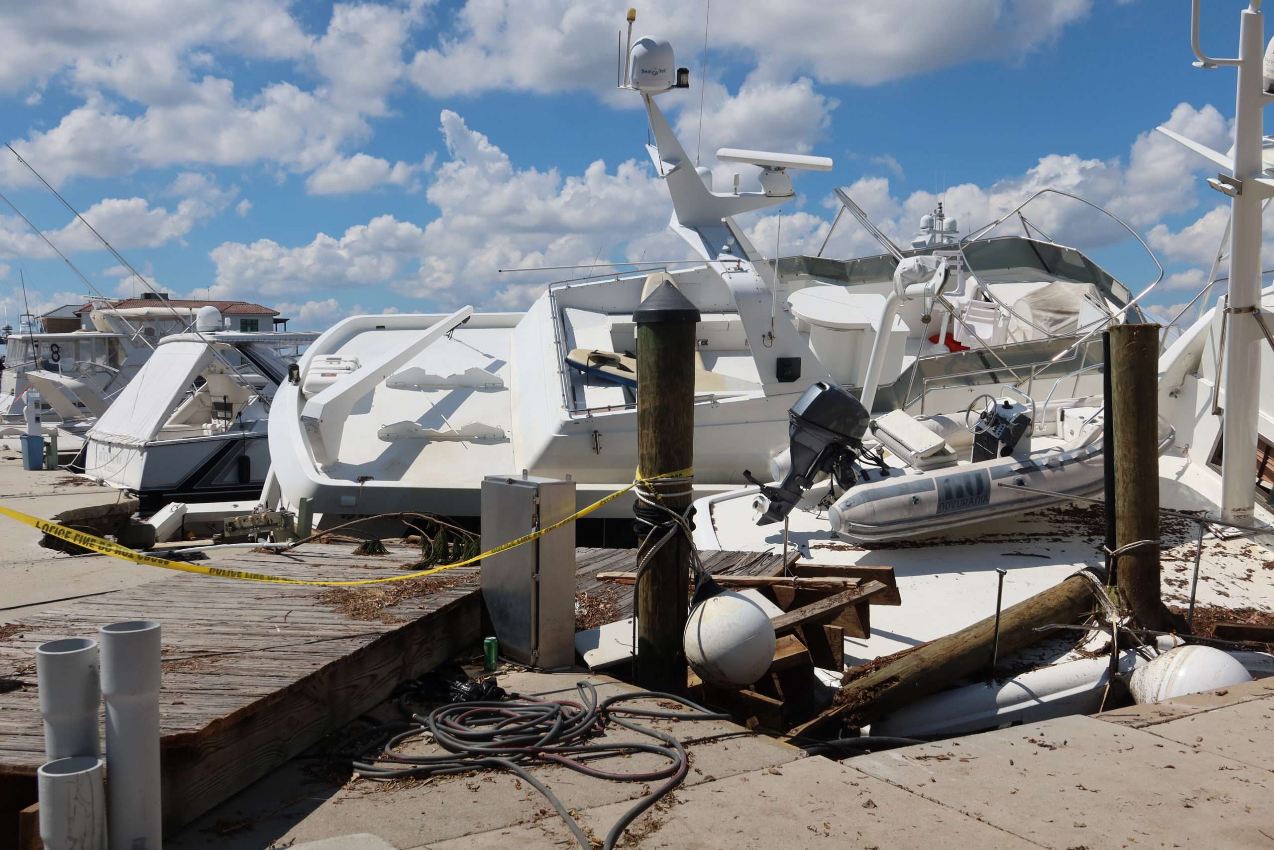 Fort Myers Yacht Basin following Hurricane Ian