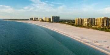 Aerial shot of Marco Island in Collier County.