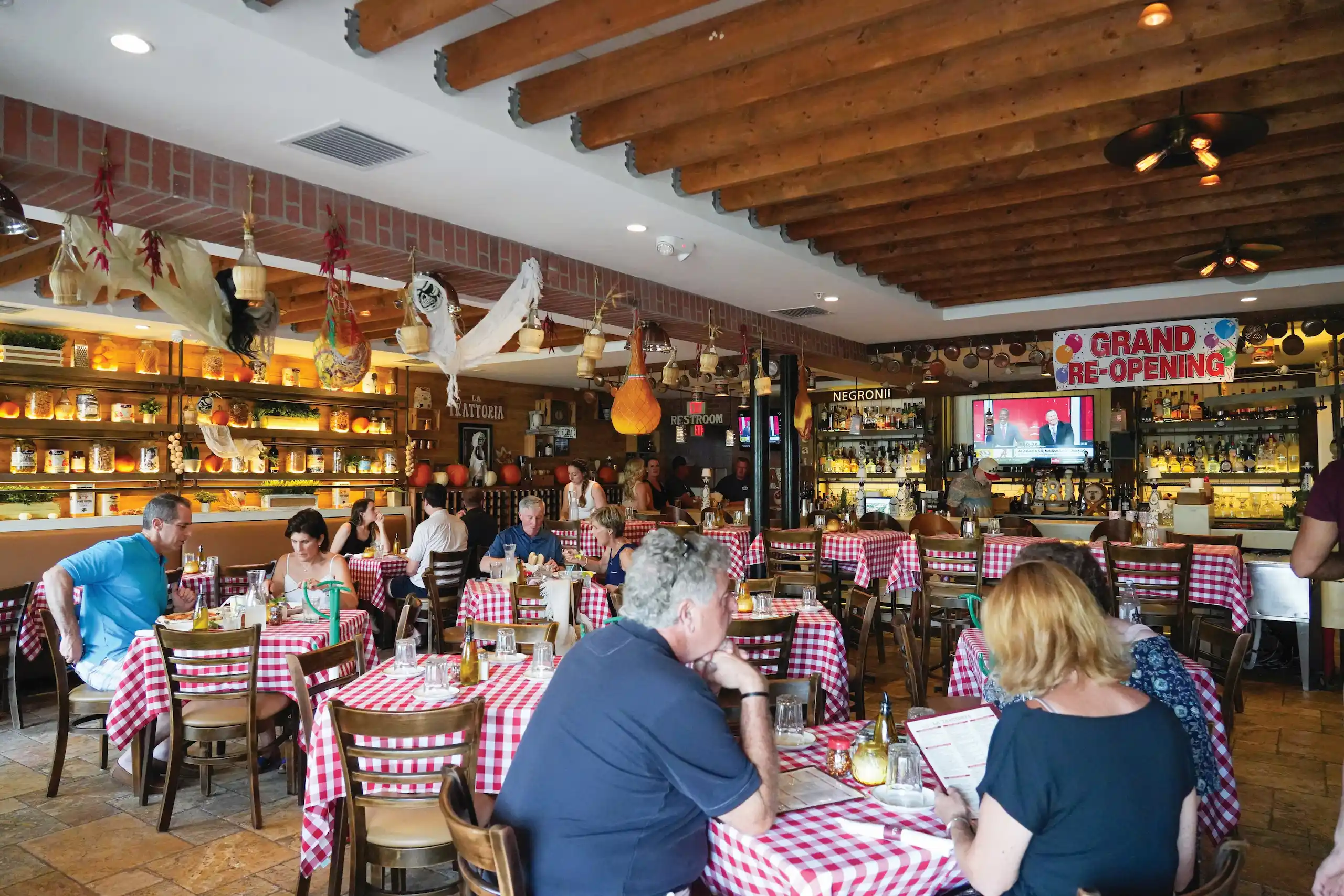 Reopening of La Trattoria  in downtown Naples