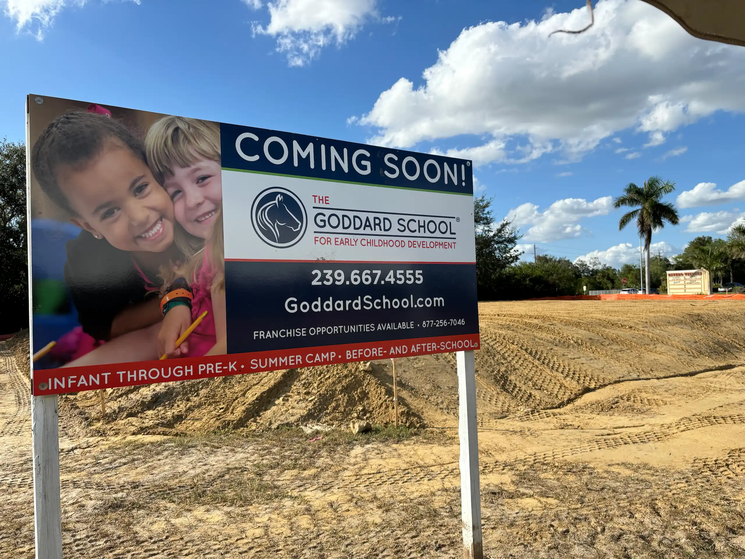 The future location of The Goddard School in Estero.