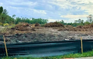 Land clearing on Immokalee Road for The Karlyn senionr living complex