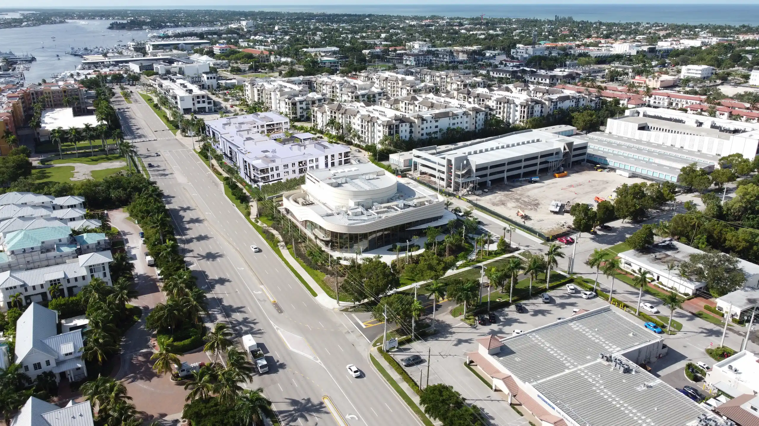 Aerial shot Naples Square