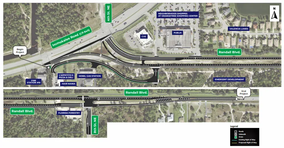 Design of the Randall Boulevard widening and Randall-Immokalee Road intersection project in Golden Gate Estates shown at a Nov. 6 public meeting.