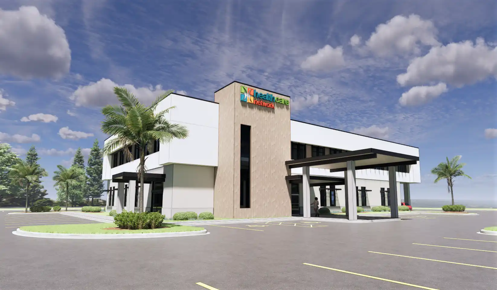 Rendering of Healthcare Network building planned for Winchester Center on Immokalee Road's Randall Curve