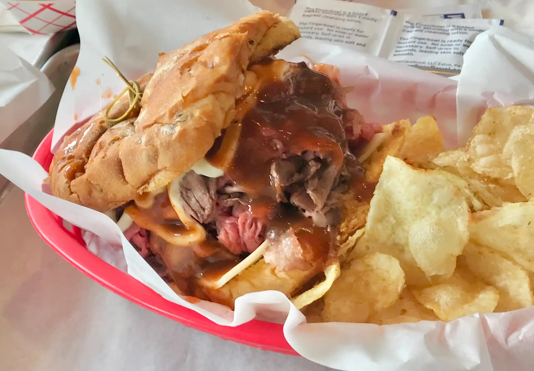 Maine Shack roast beef sandwich