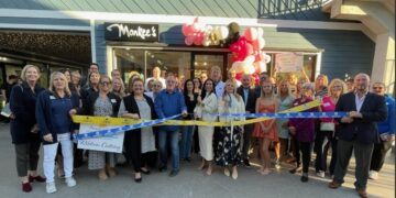 The ribbon-cutting ceremony for Monkee's in Fishermen's Village.