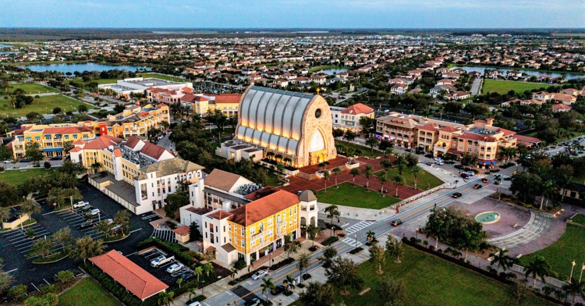 Ave Maria Town Center aerial view