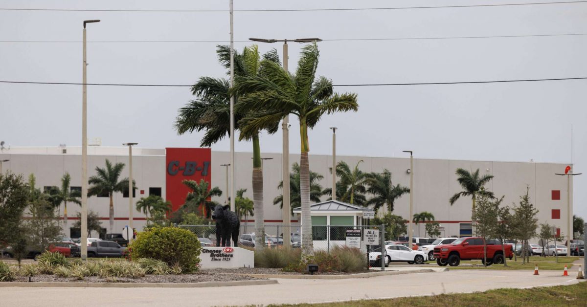 Cheney Brothers food distribution facility in Punta Gorda.