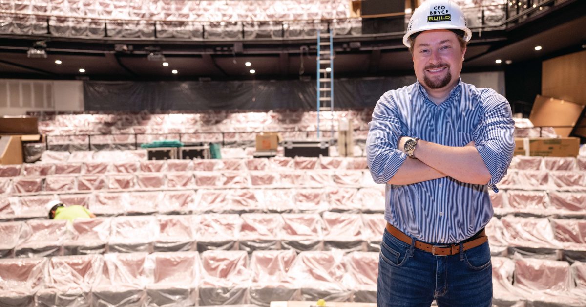 Bryce Alexander, executive and artistic director stands center stage in the newly renovated Sugden Theatre on 5th Street in downtown May 13, 2024 in Naples.