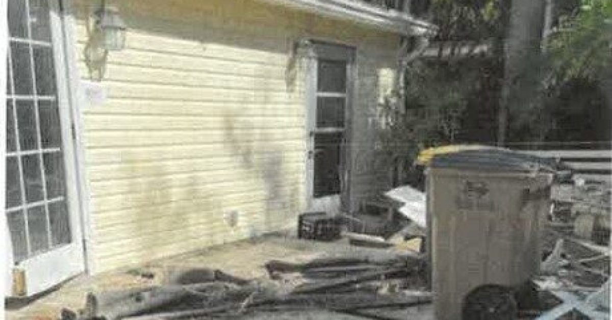 Historic 111 Chasteen St. side of home's flooding