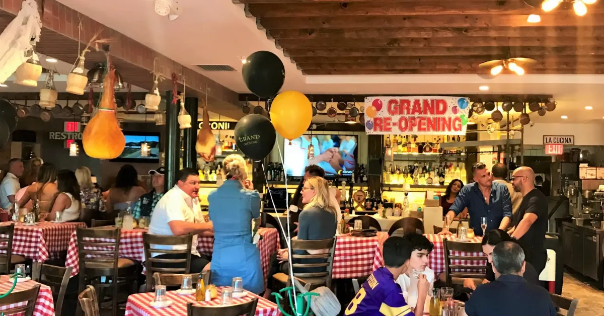 Reopening of La Trattoria in downtown Naples