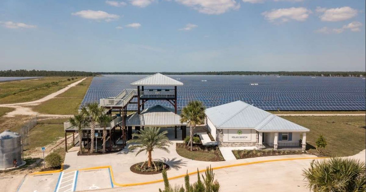 Solar Ranch complex with field in background