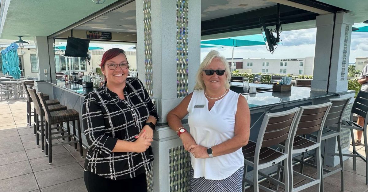 The Wyvern's general manager Melissa Dietzler, left, and Kathy Mayer, food and beverage director