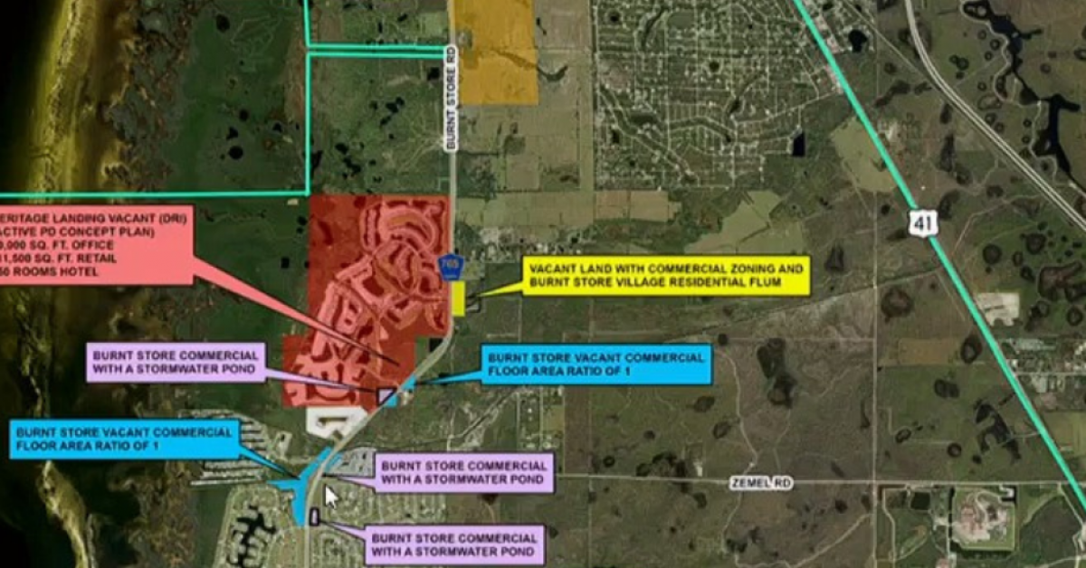 Burnt Store Road development map